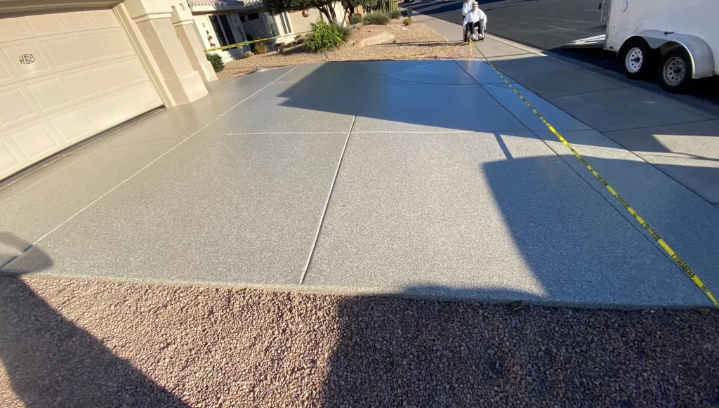 Concrete driveway coatings